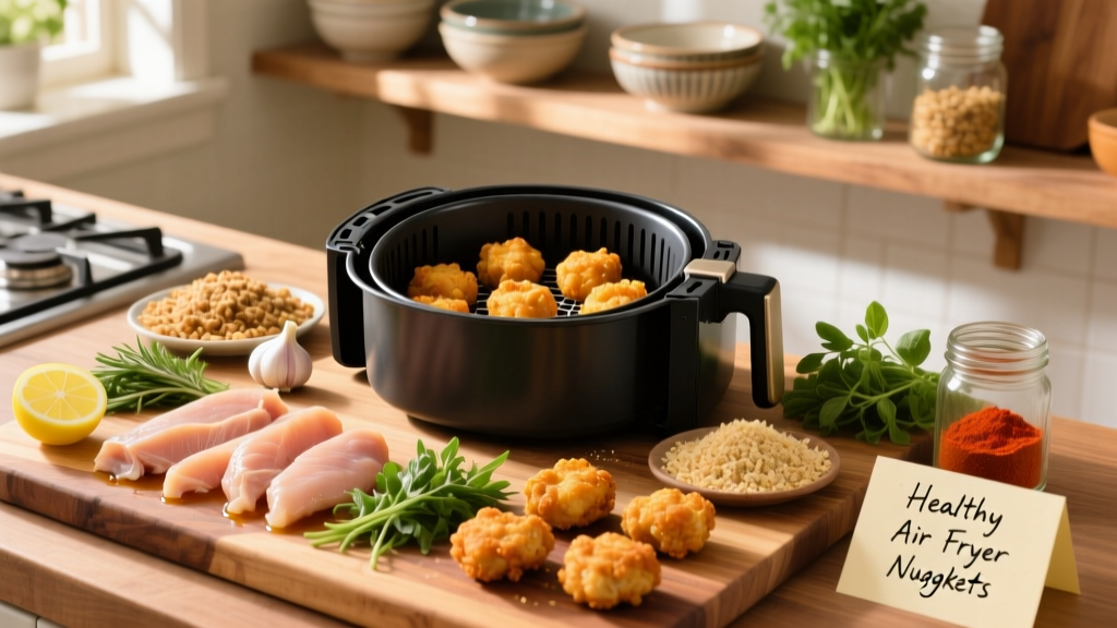 Healthy Air Fried Chicken Nuggets Recipe