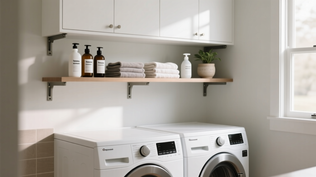 How to Install a Shelf Above Your Laundry Area