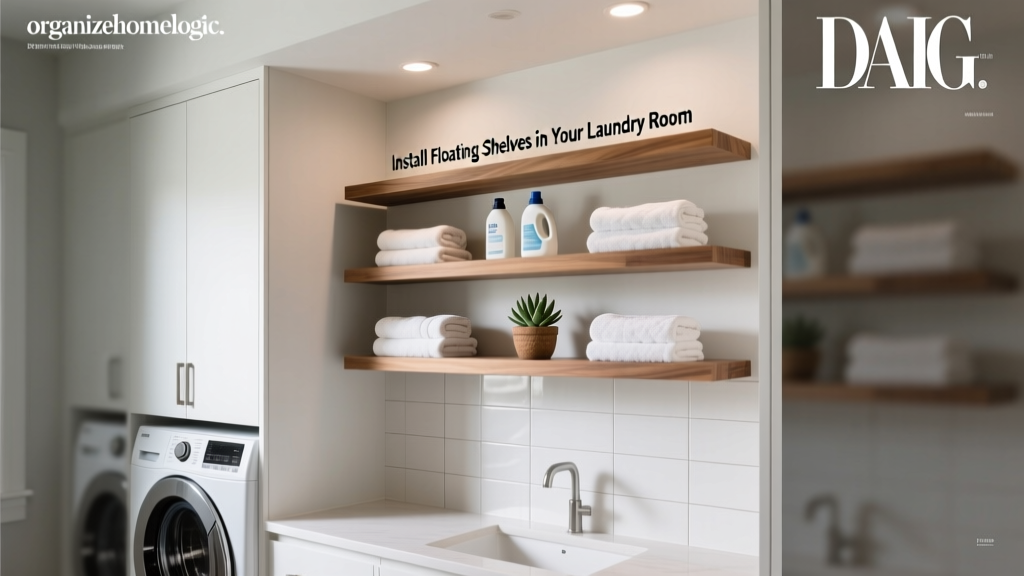 Install Floating Shelves in Your Laundry Room