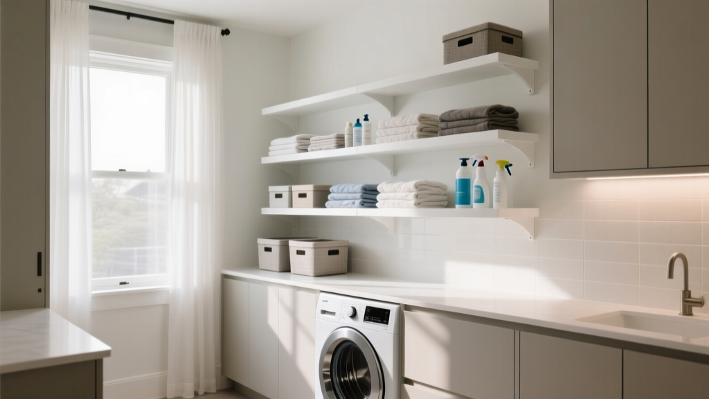 Where to Buy White Shelves for Your Laundry Room