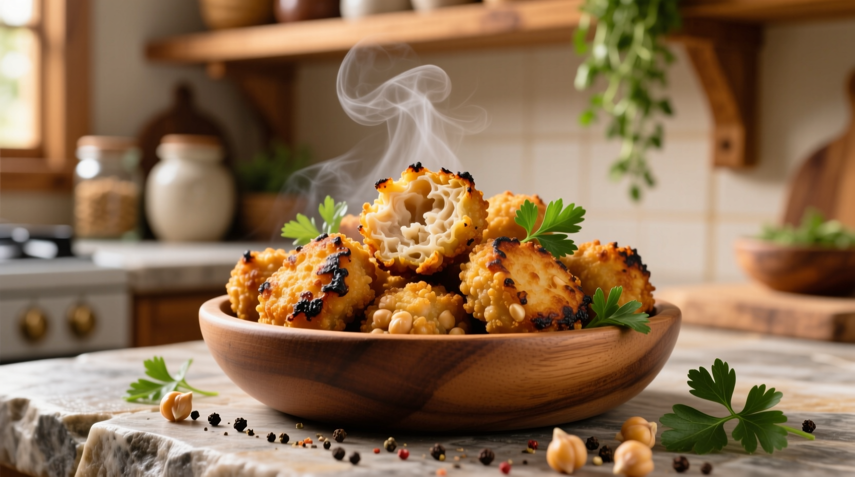 make chickenless nuggets with chickpeas