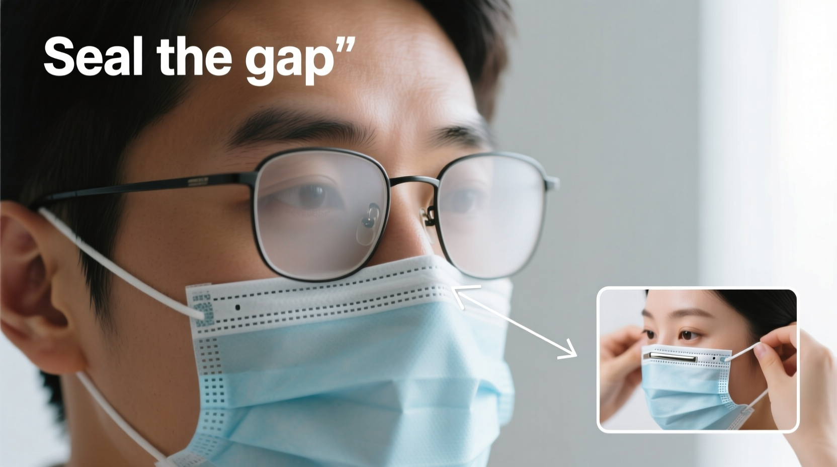 how to prevent your eyeglasses from fogging up with a mask