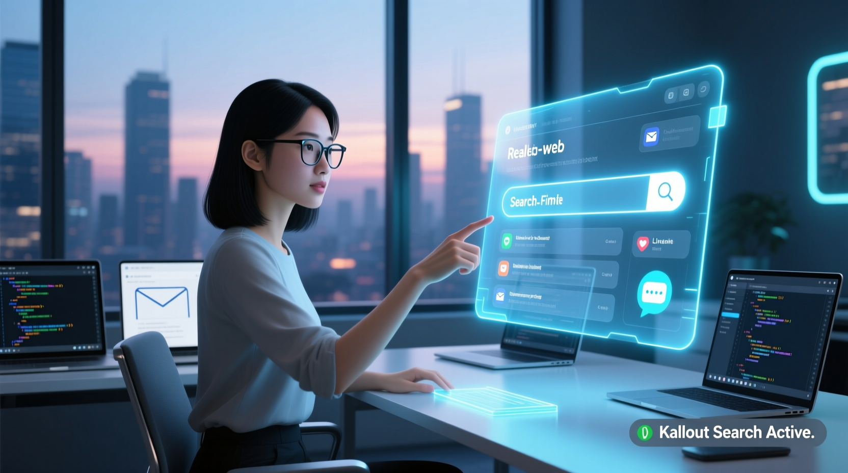 kallout searches the web from any application