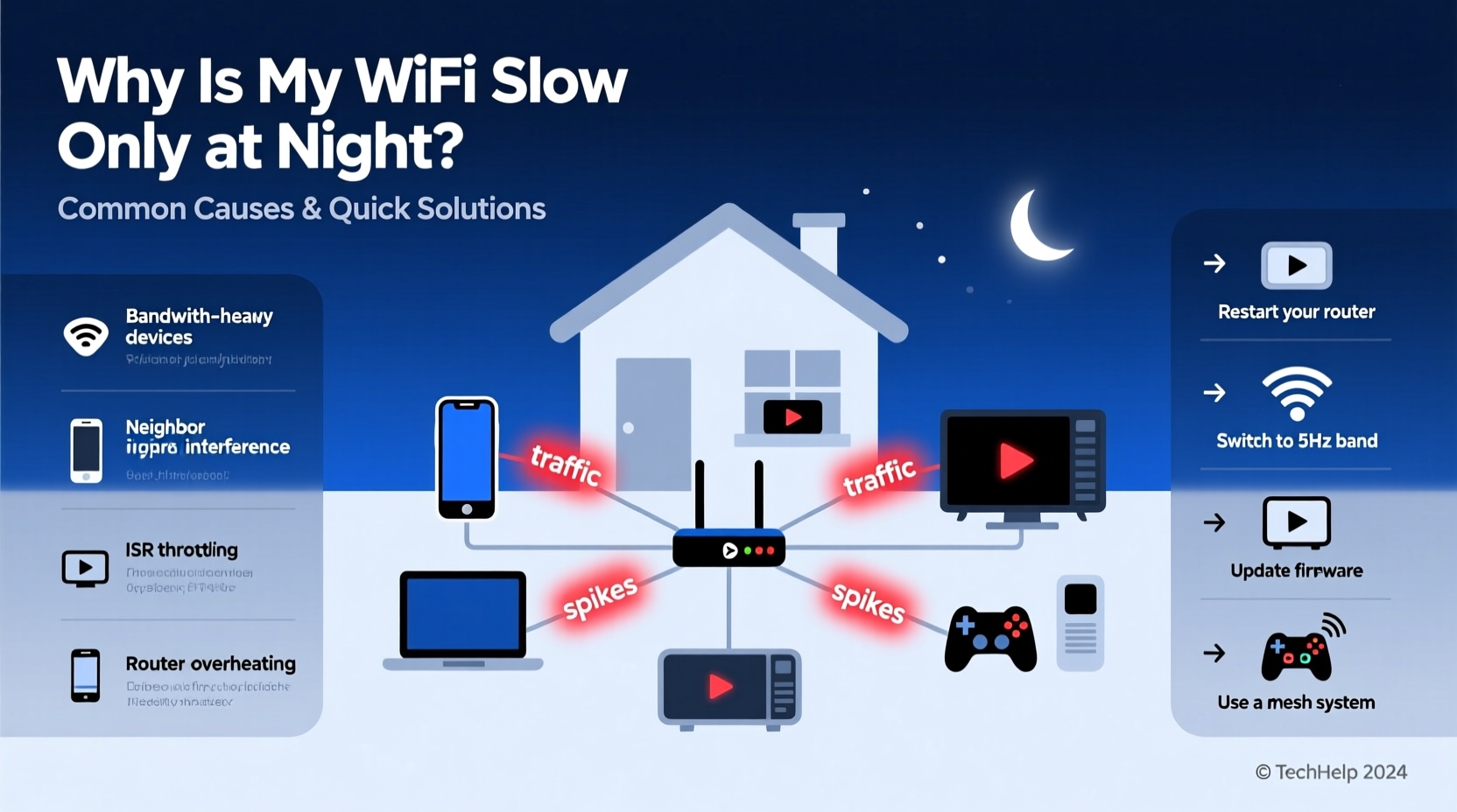 why is my wifi slow only at night common culprits and easy fixes