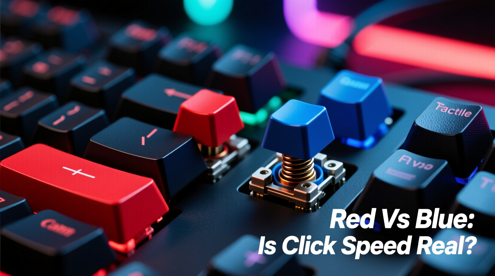 mechanical switches red vs blue for gaming is the click speed real