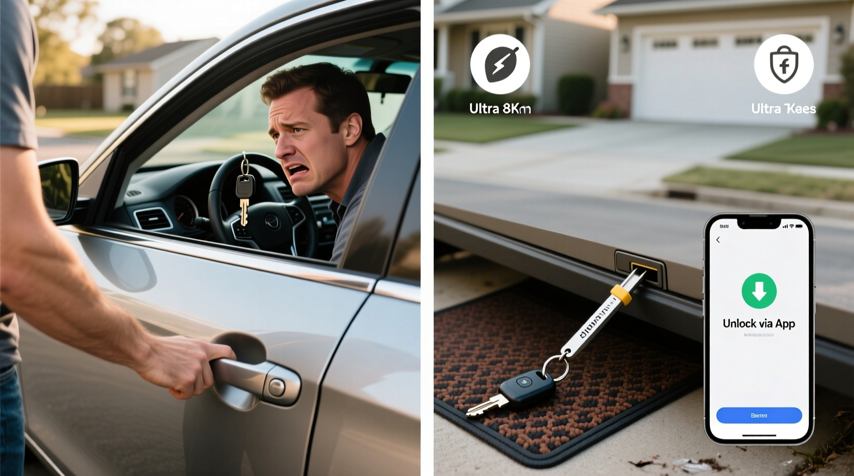 how to unlock car door with keys inside