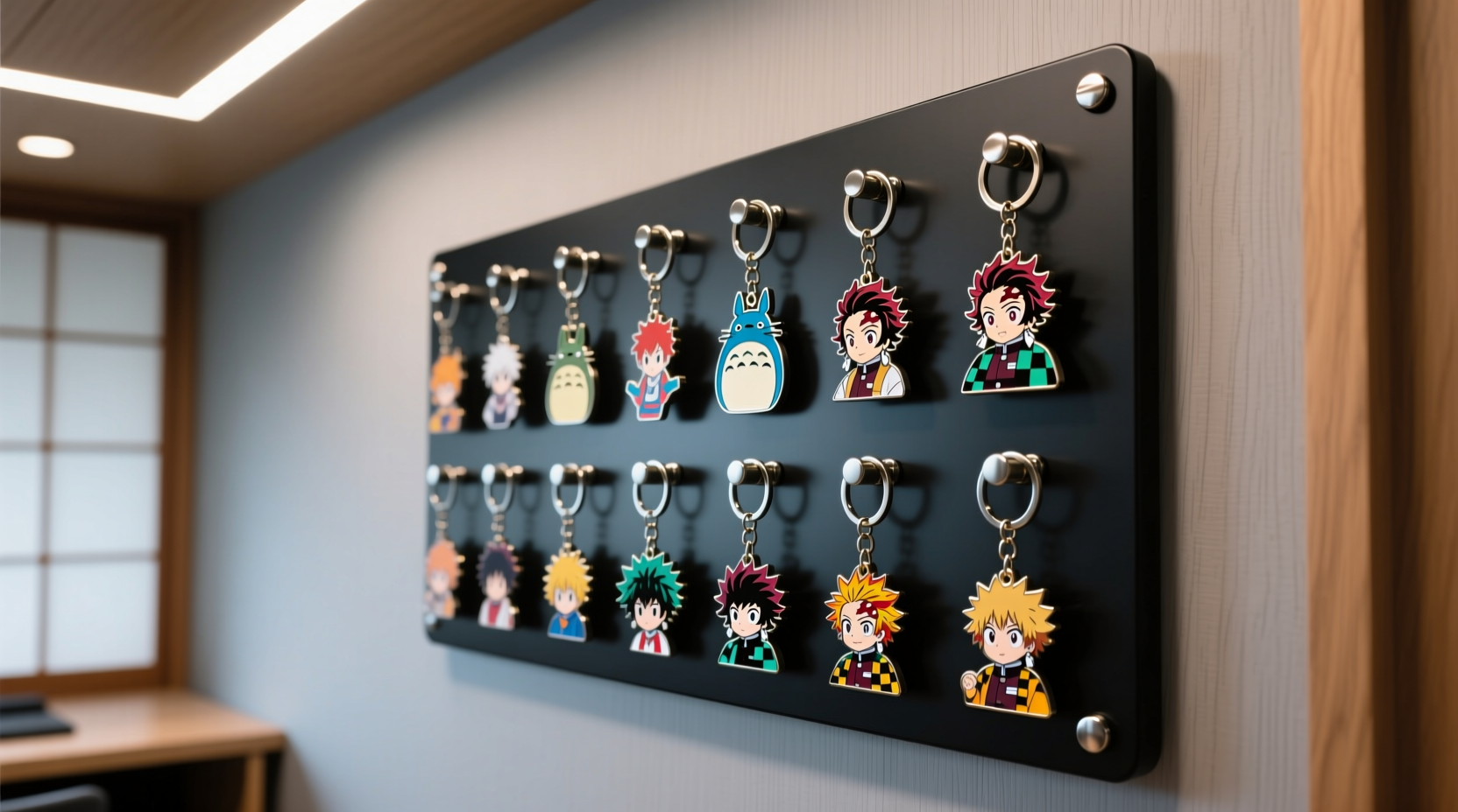 how to store anime keychains safely on magnetic strips