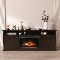 72 in. Freestanding Fireplace TV Stand