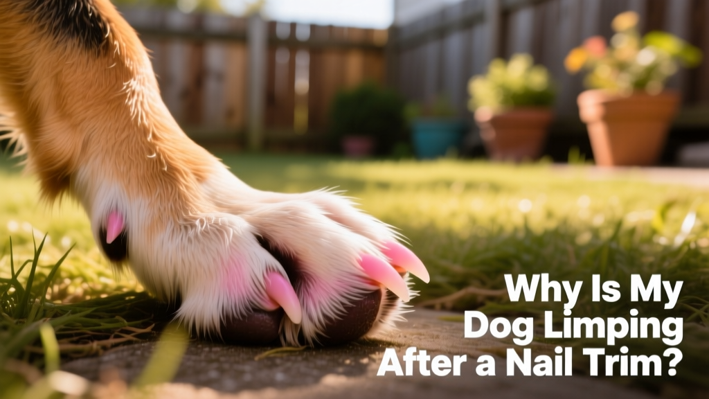 Close-up of a dog's paw showing healthy nails and pink nail beds
