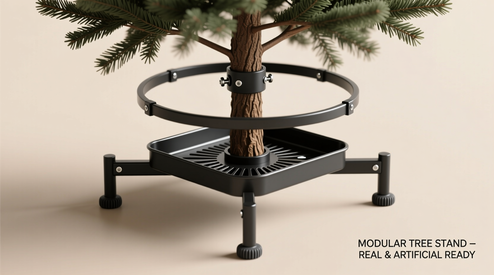 how to build a modular christmas tree stand that accommodates both real and artificial trees interchangeably