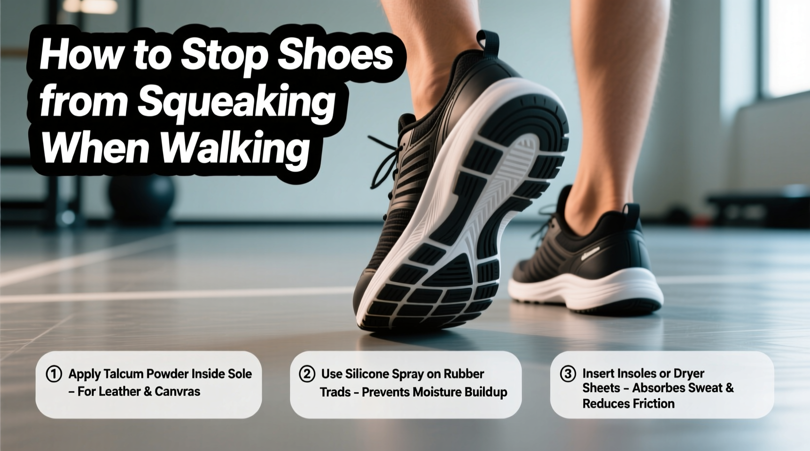 how to stop shoes from squeaking when walking distinct fixes for different soles