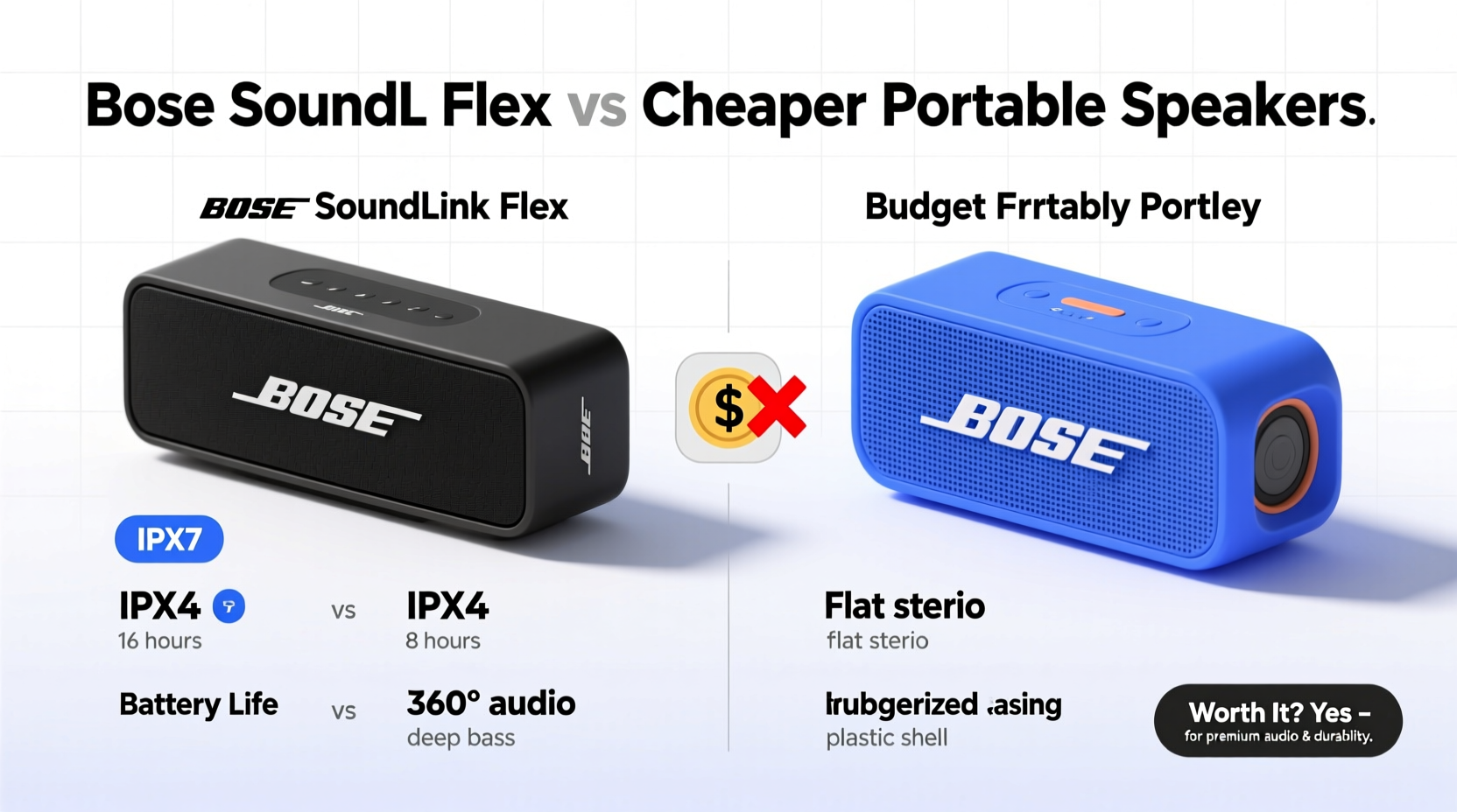 is the bose soundlink flex worth it compared to cheaper portable speakers