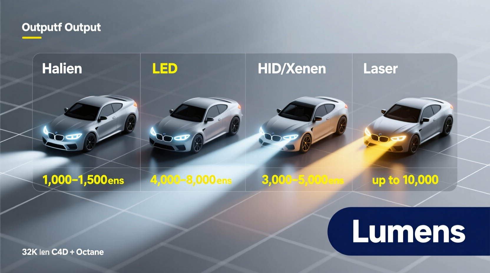 how many lumens in car headlights