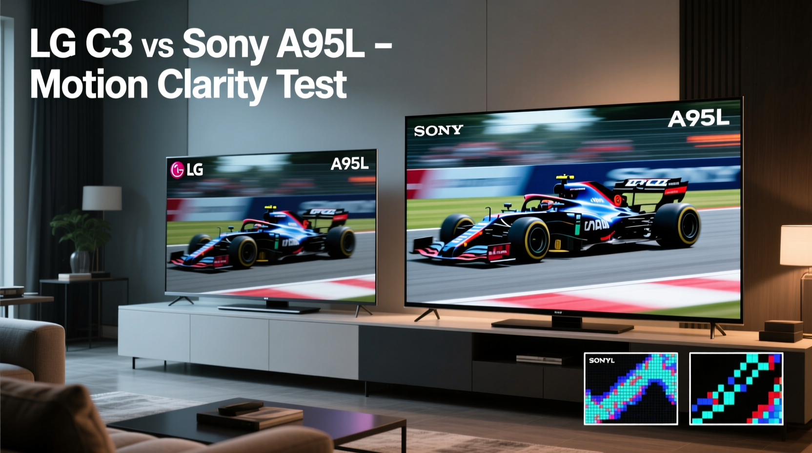 lg c3 vs sony a95l oled tvs which handles motion blur better