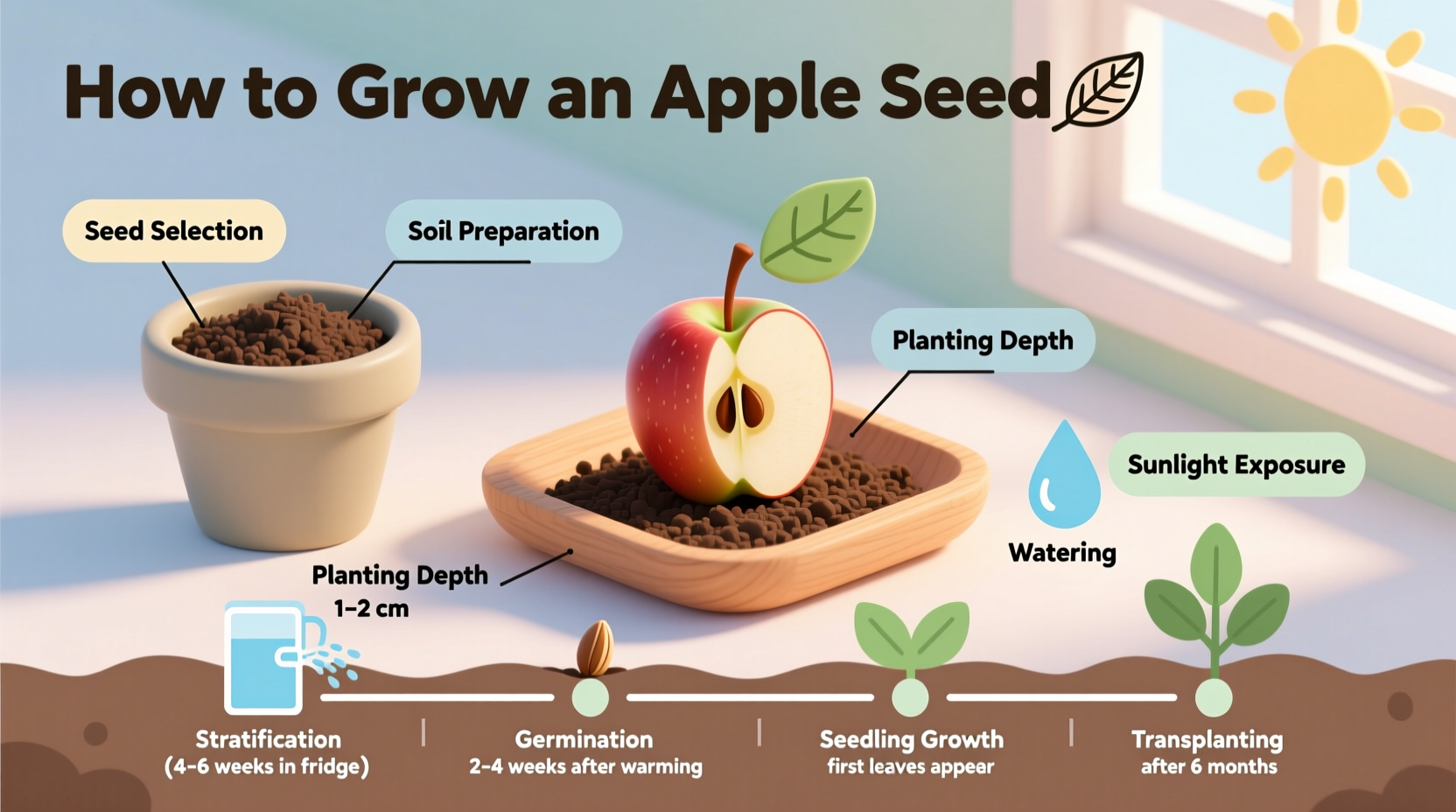 Growing Apple Seeds: Realistic Expectations & Process