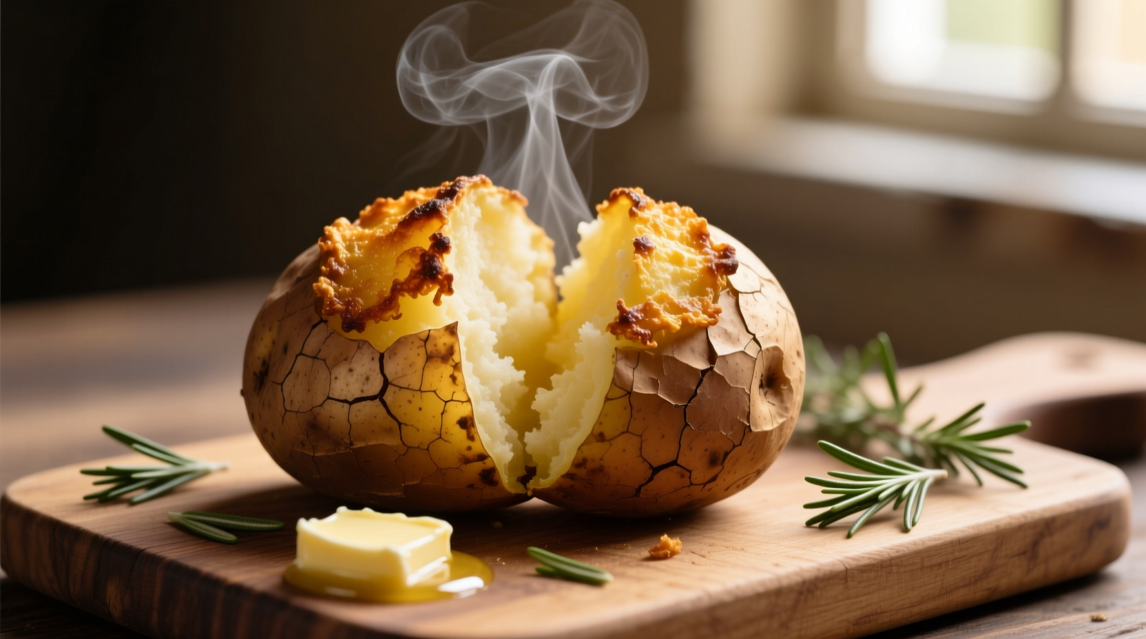 Golden brown rock n potato with crispy edges and fluffy interior