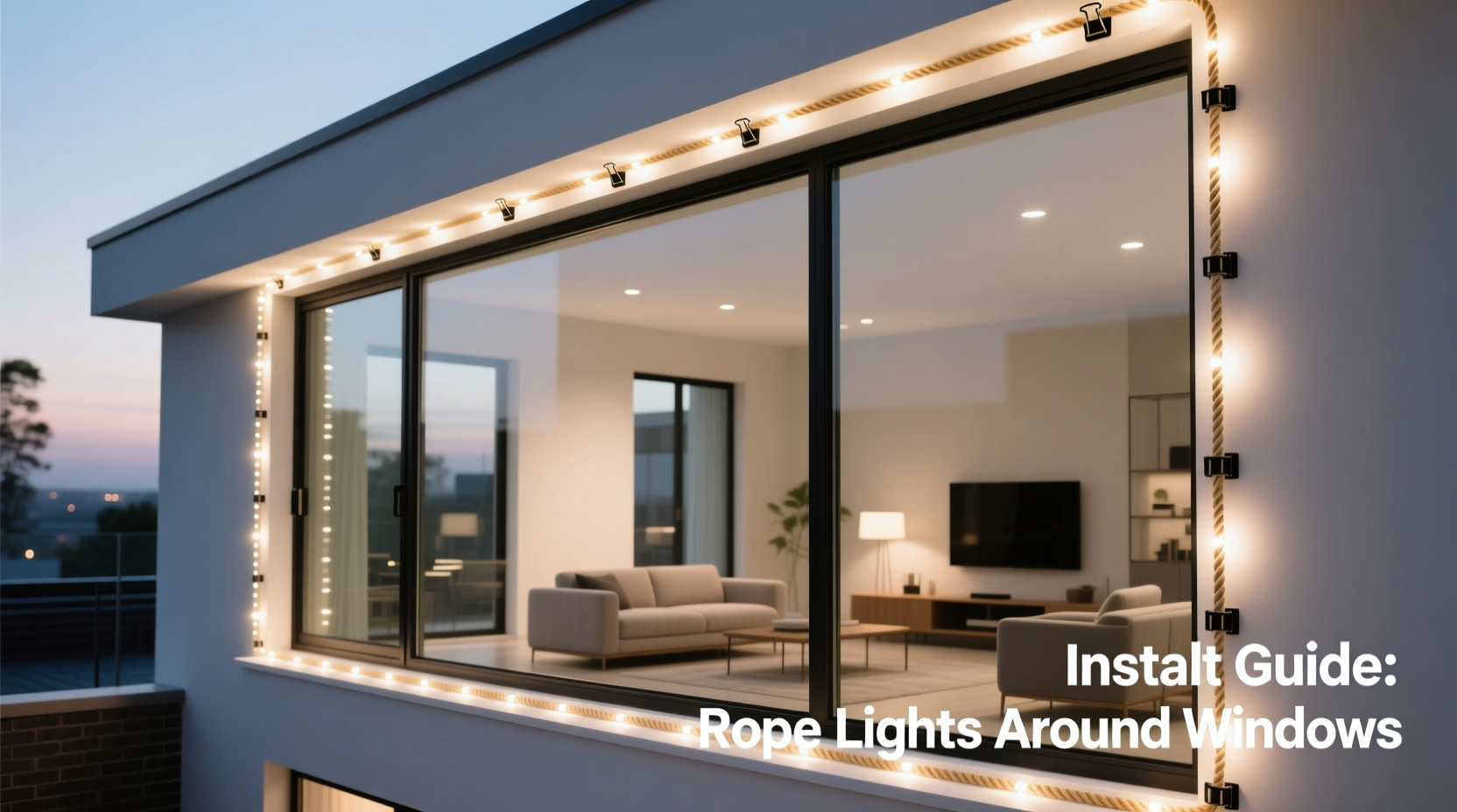 how to install rope lights around windows for a clean glow