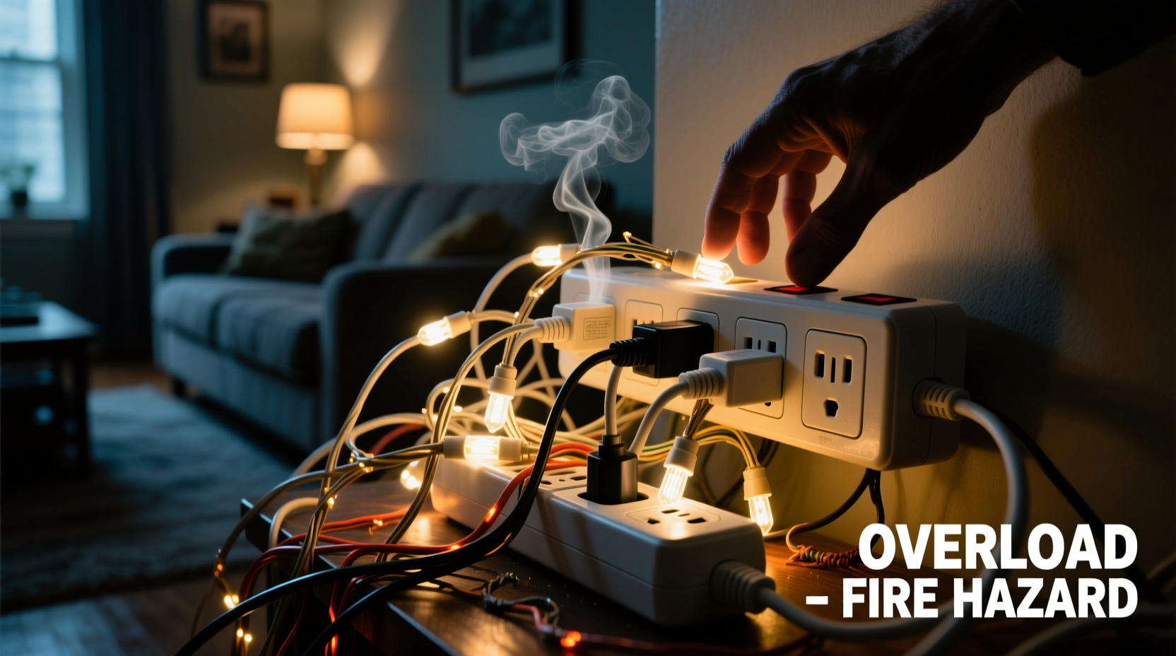 is using a power strip for multiple light strands safe or a hidden fire hazard