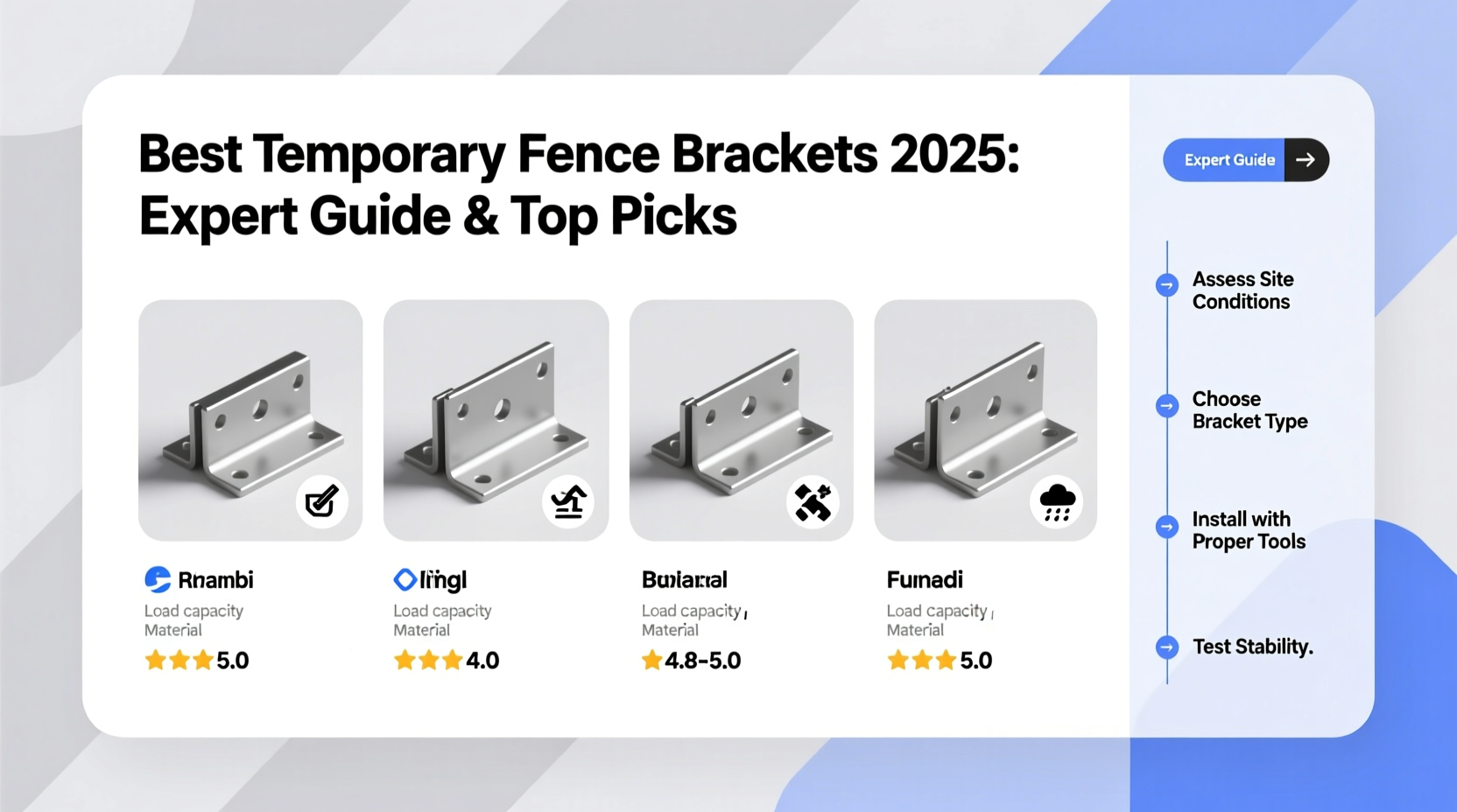 best temporary fence bracket