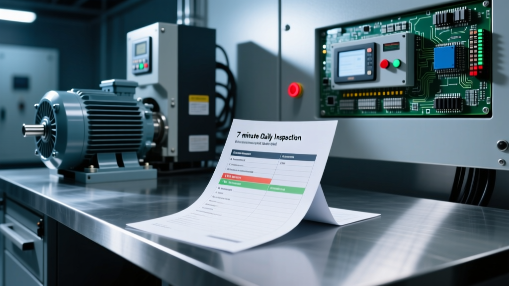 7-Minute Electric Motor Daily Inspection Checklist