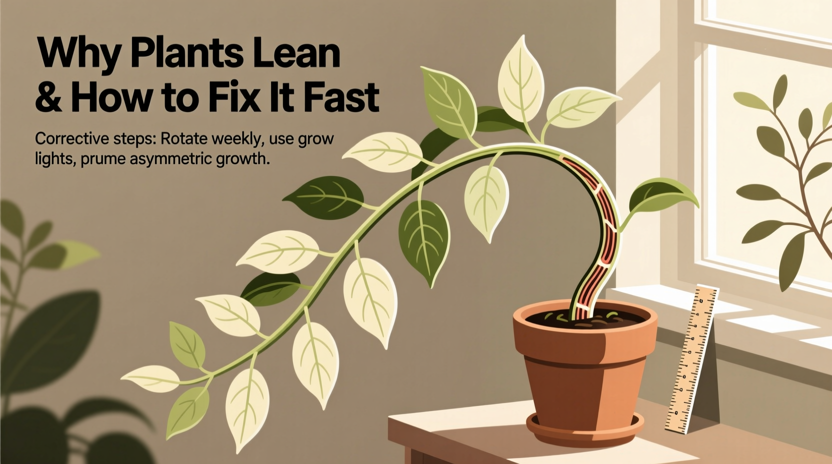 Why Is My Plant Leaning To One Side And How To Fix Crooked Growth Fast