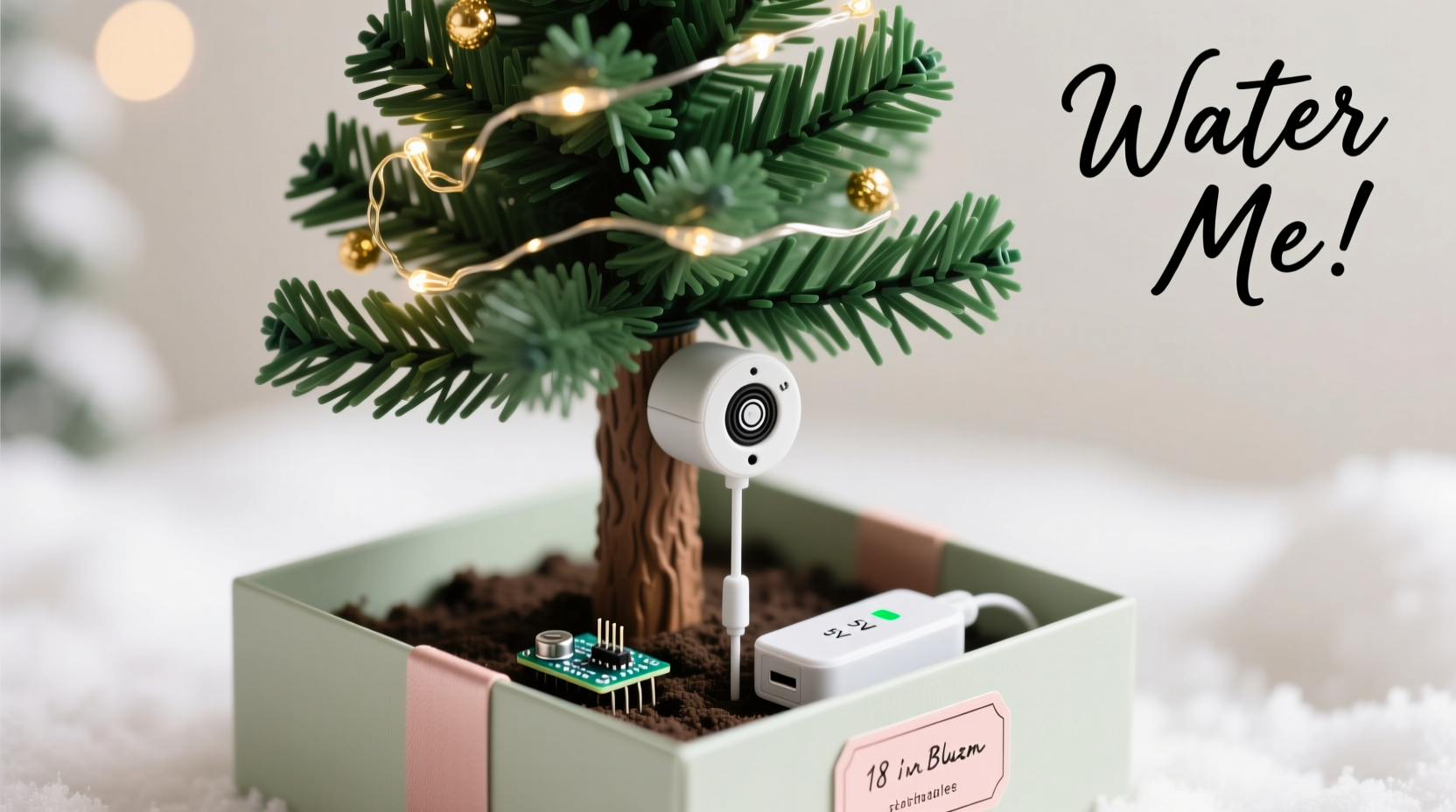 how to make a diy christmas tree water alarm using arduino and buzzer for forgetful waterers