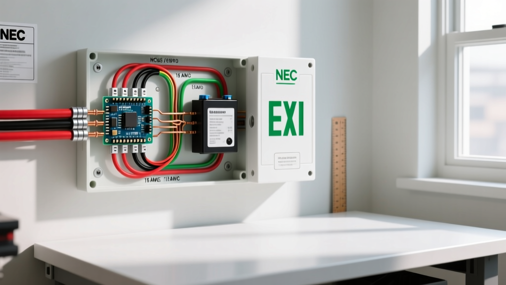 Standard Wiring Diagram for Exit Sign with Battery Backup