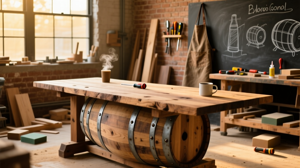 DIY Wine Barrel Table: Rustic Outdoor or Indoor Table