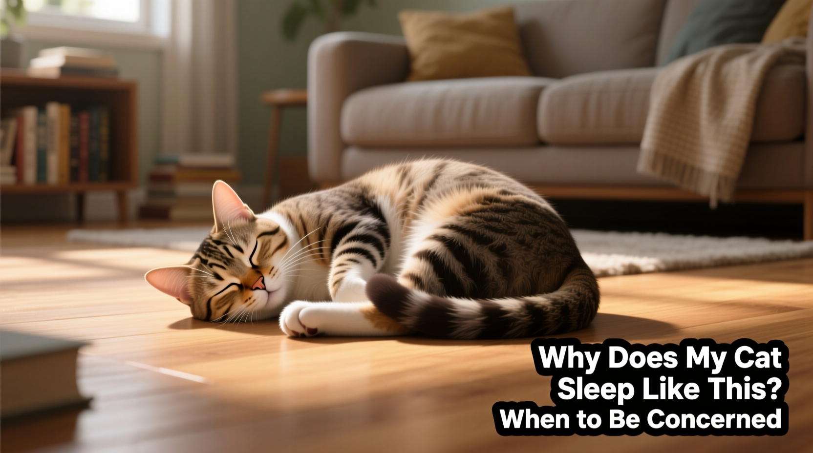 why does my cat sleep in strange positions and when to be concerned