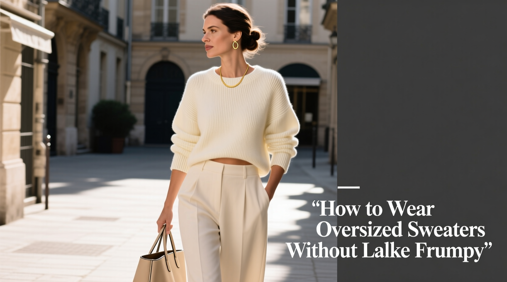 how to wear oversized sweaters without looking frumpy