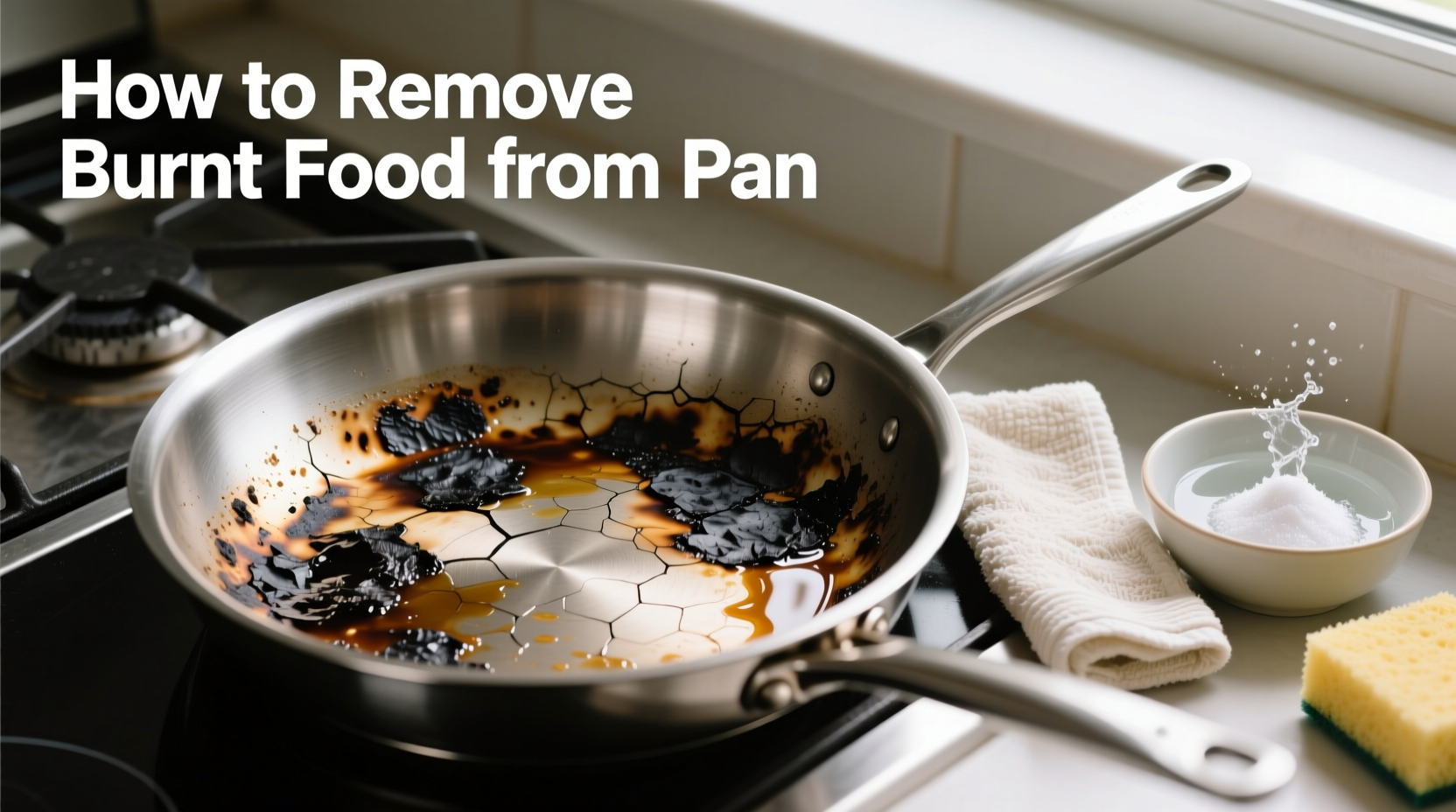 how to get burnt food out of pan