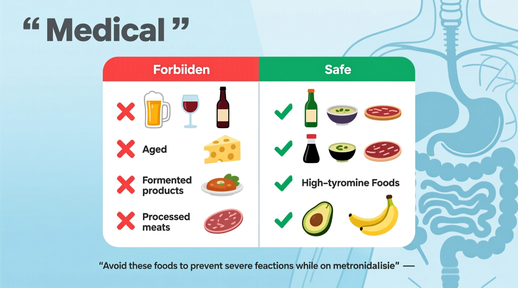 Metronidazole Food Restrictions: Critical Items to Avoid