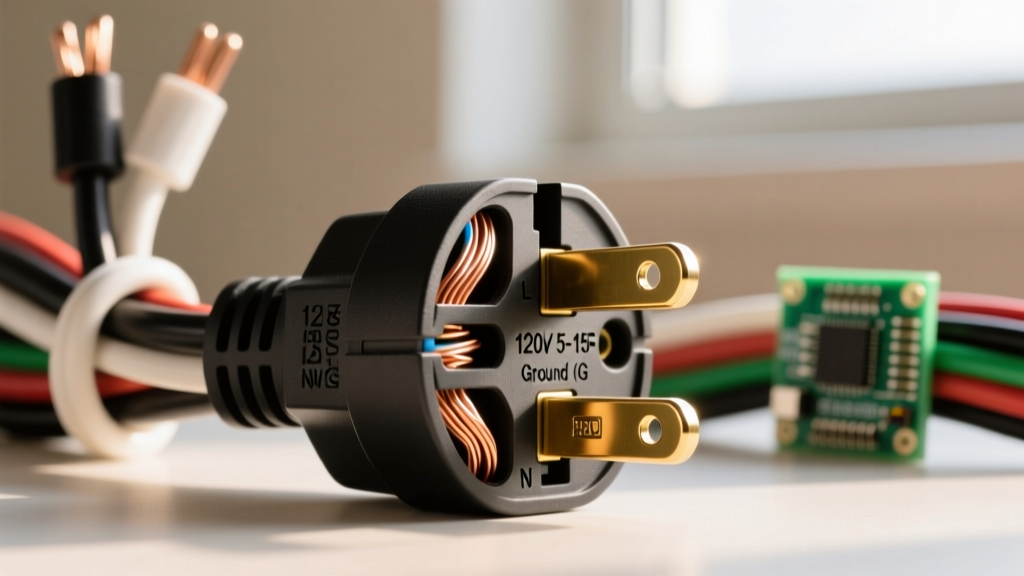 Wiring a 120V Plug: NEMA 5-15P Theory, Pinouts, and Cord Sizing