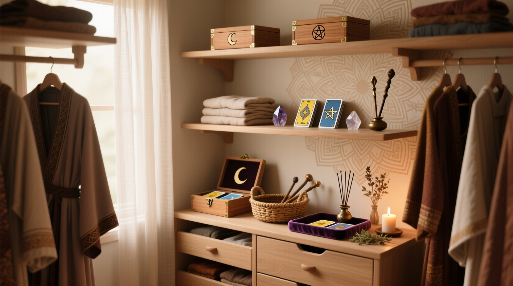 closet organization tips for tarot ritual tools