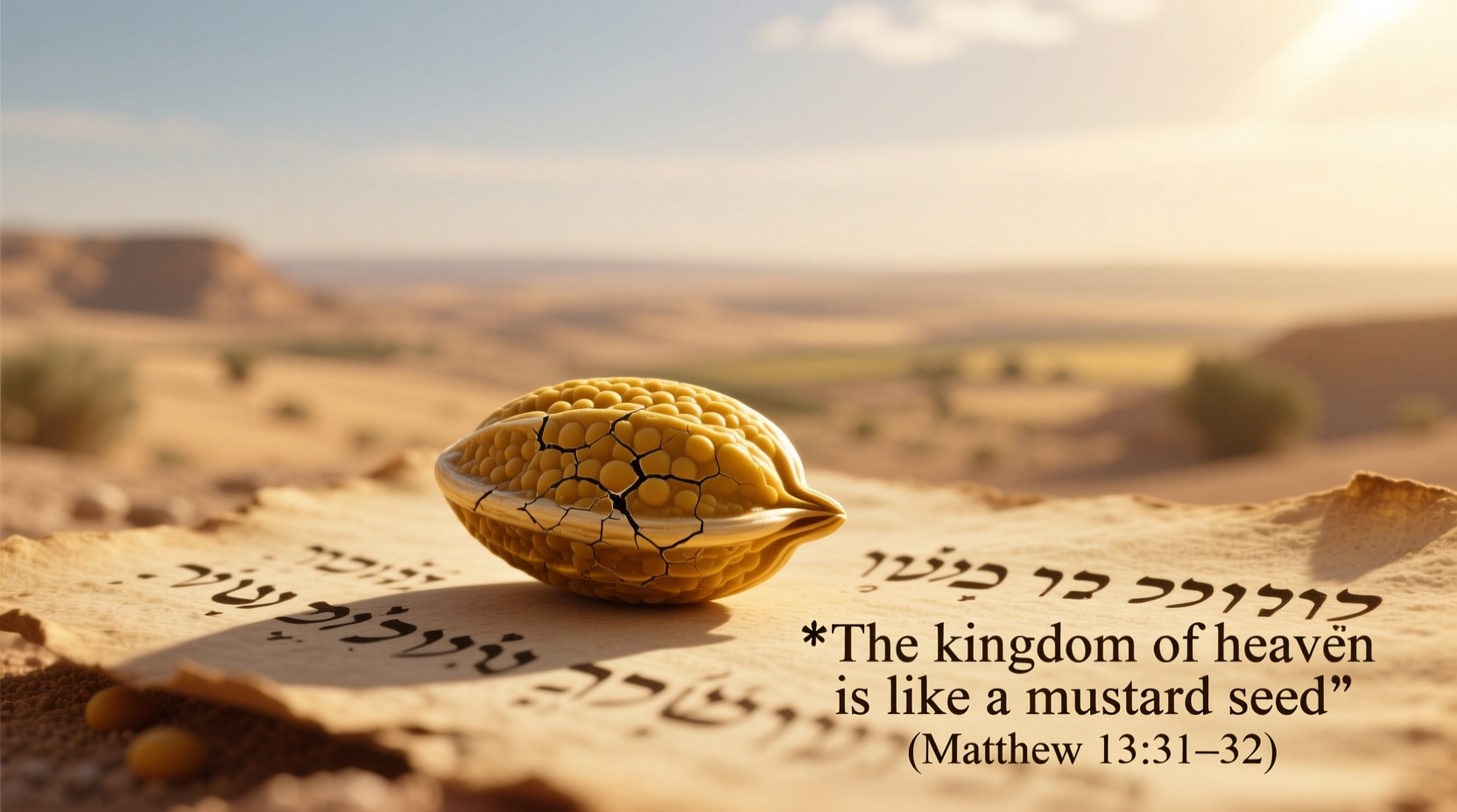 Vergleich von Senfkorn mit biblischem Kontext