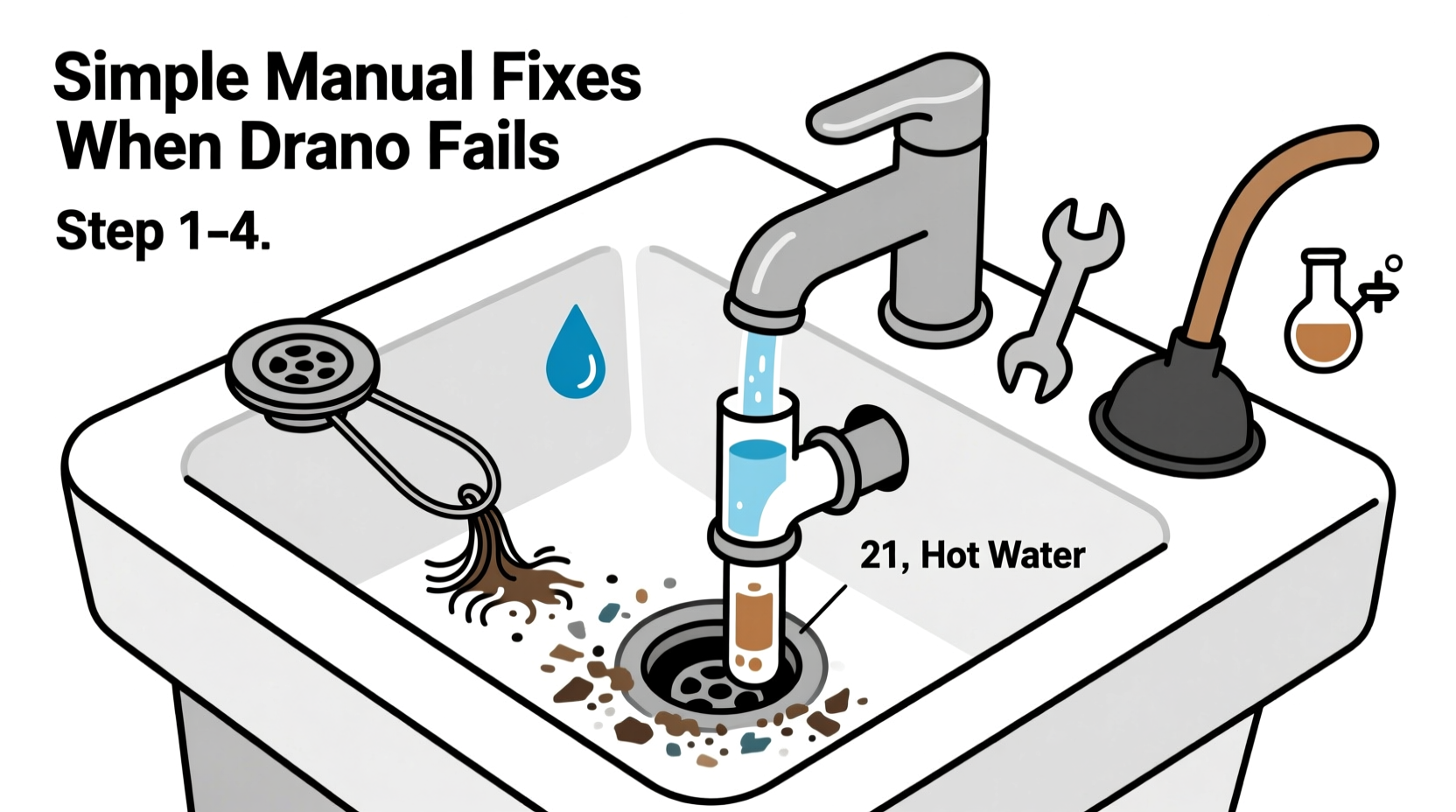 How To Unclog A Bathroom Sink When Drano Doesnt Work Simple Manual Fixes