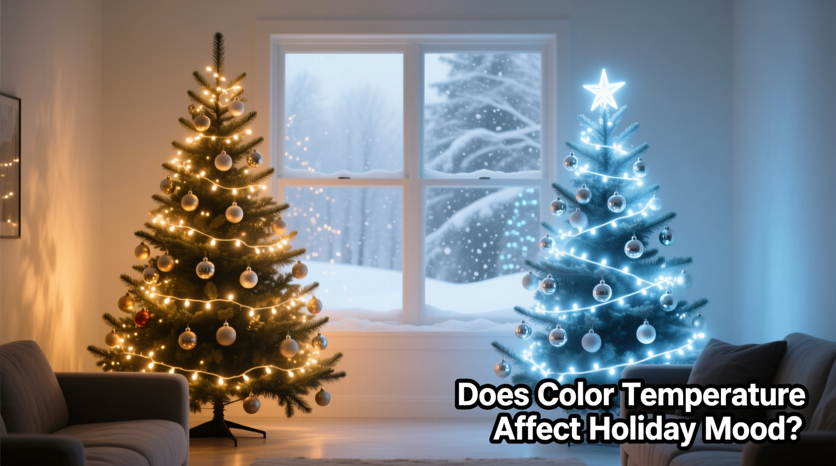 warm white vs cool white string lights for indoor trees does color temperature affect mood during holidays