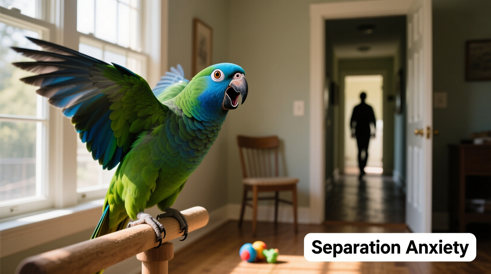 why does my parrot scream when i leave the room separation anxiety