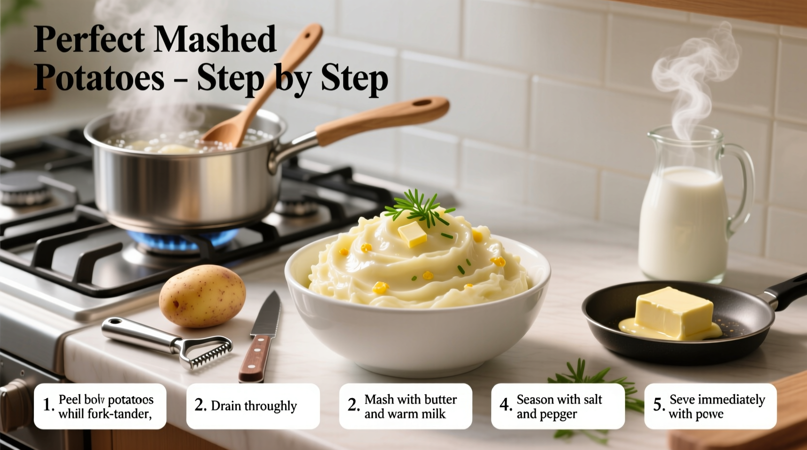 how to make perfect mashed potatoes step by step