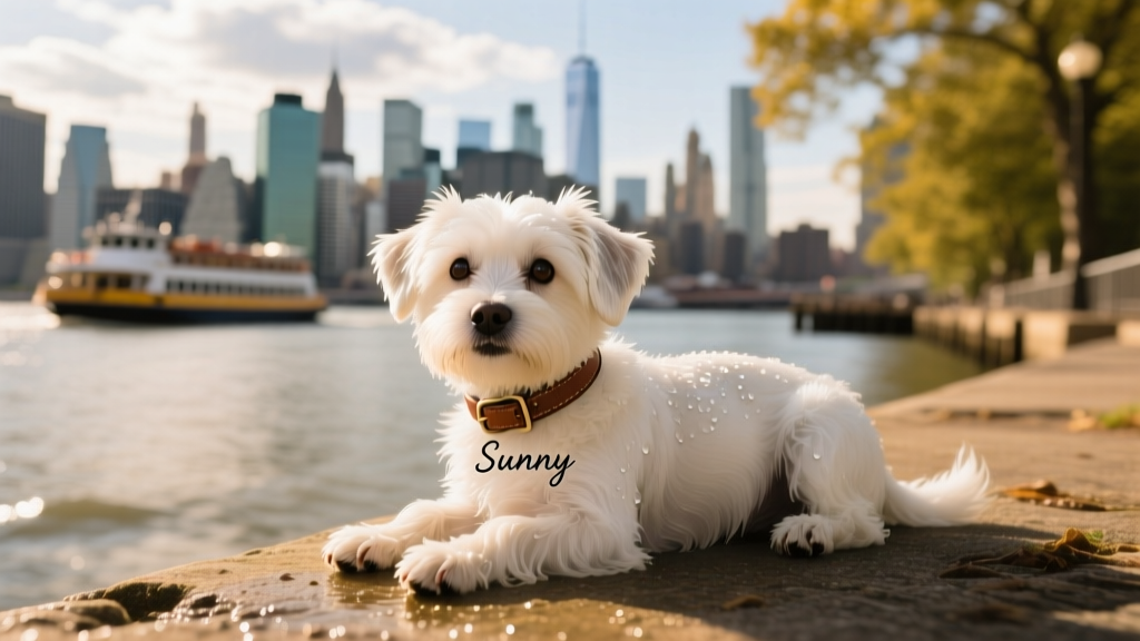 Sweet Little White Dog Found in East River in NYC Given Most Fitting Name