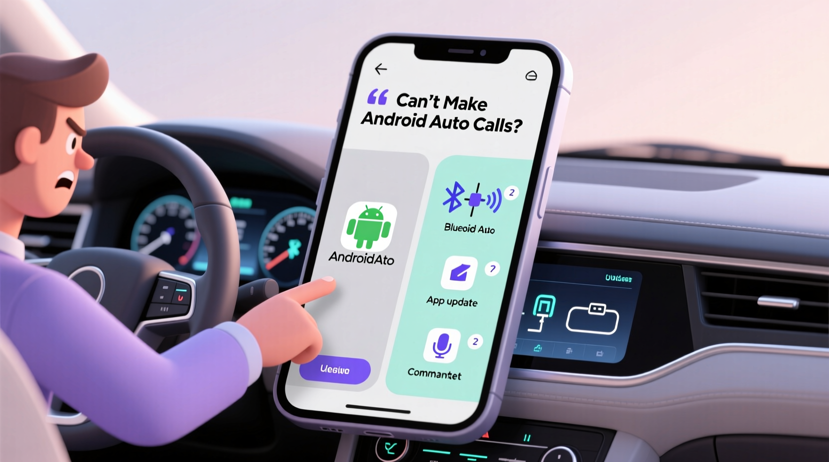 what to do if you cant make android auto calls