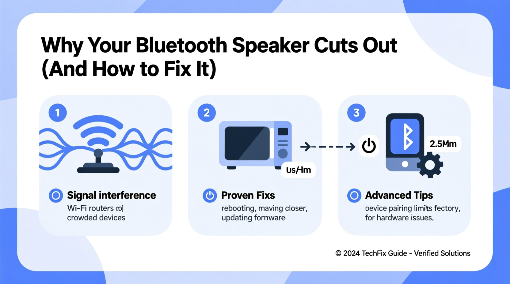 why does my bluetooth speaker cut out randomly interference fixes that work