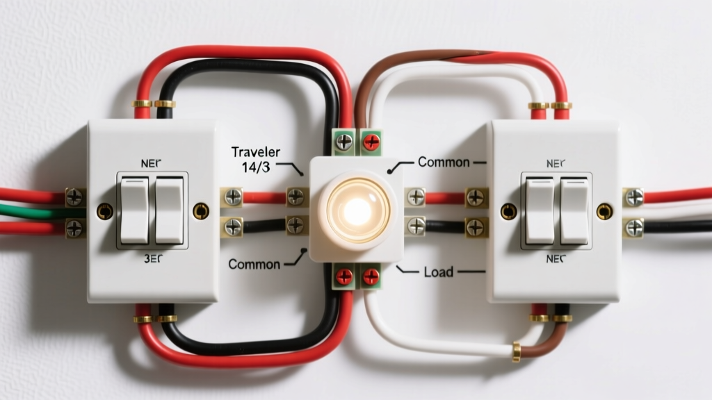 Wiring Diagram for One Light with Two Switches: 3-Way Guide