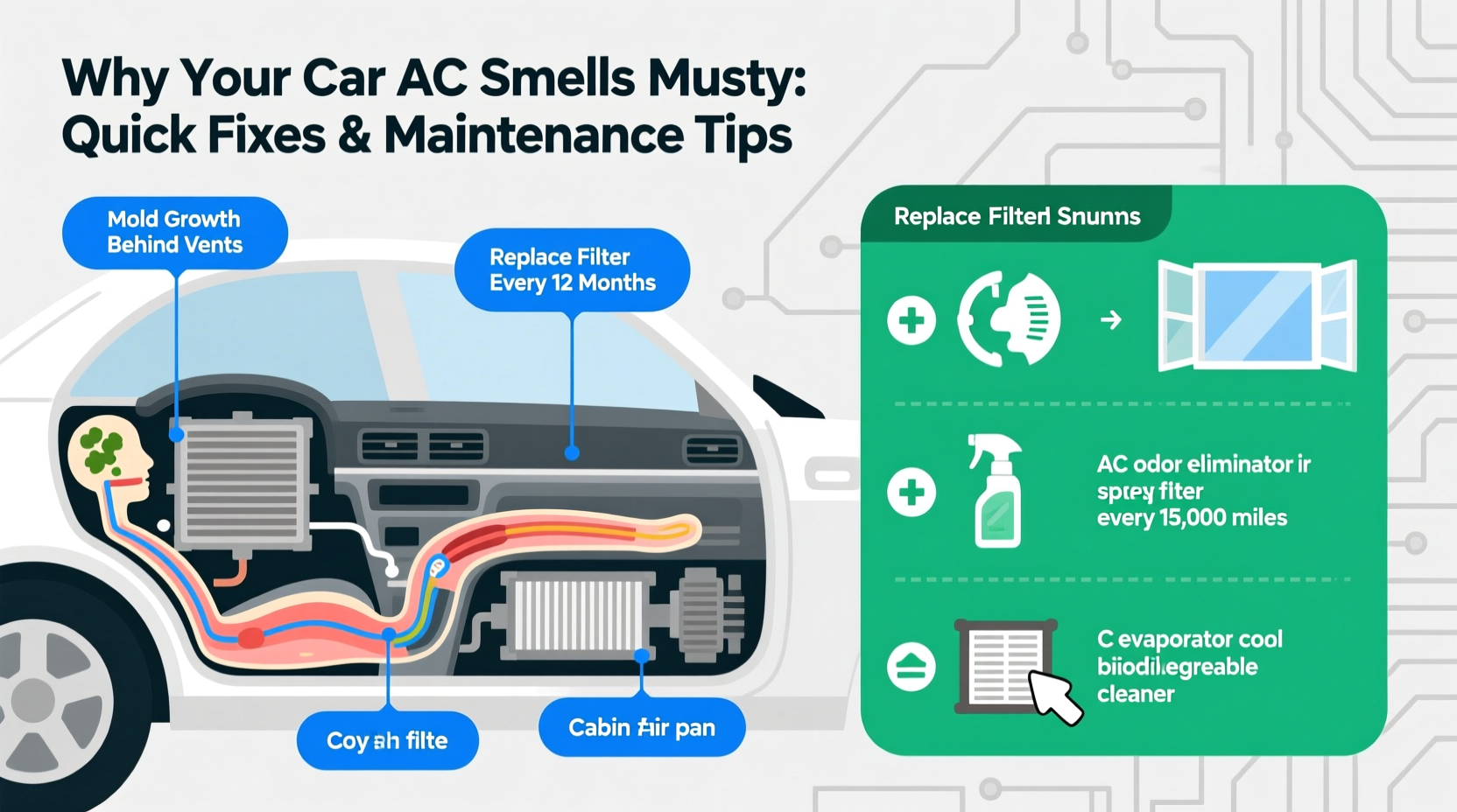 why does my car ac smell musty quick fixes and maintenance tips