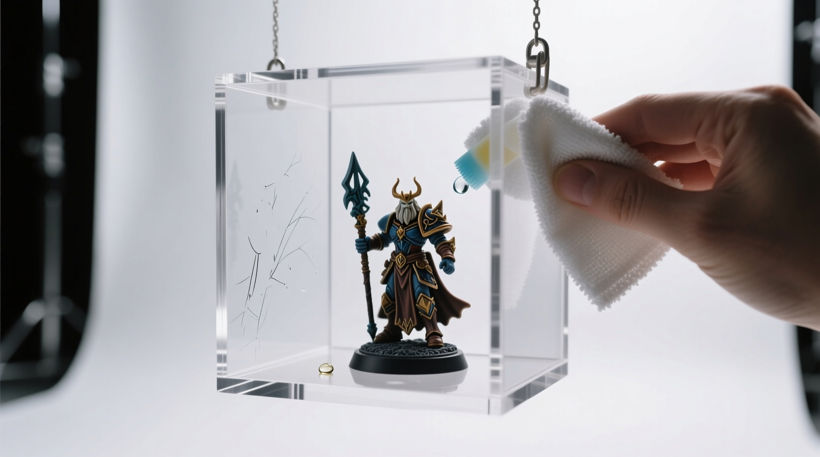 how to clean anime figure cases without fogging