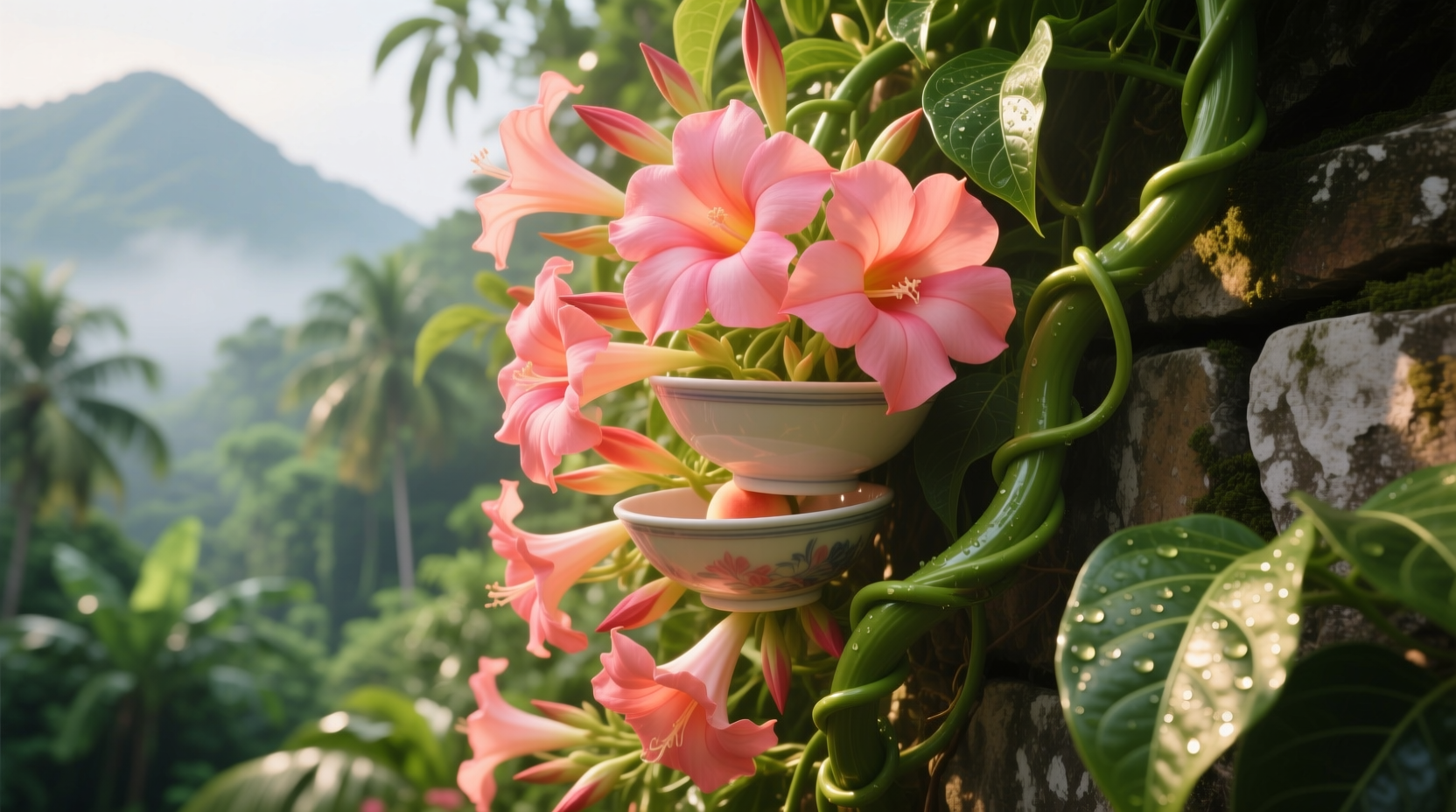 giant peach mandevilla