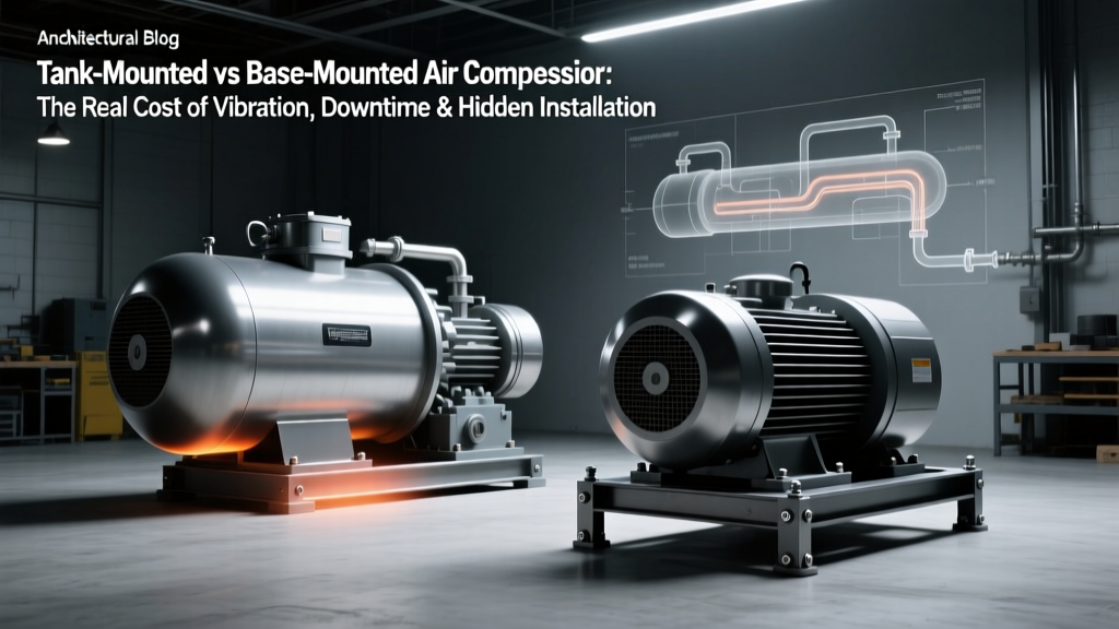 Tank vs Base Air Compressor: 3-Year TCO & Vibration Costs
