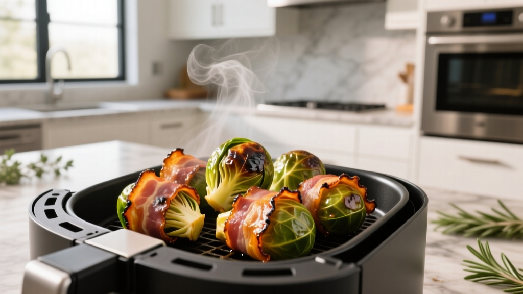 Crispy Bacon Brussels Sprouts in Air Fryer (5-Min Prep!)