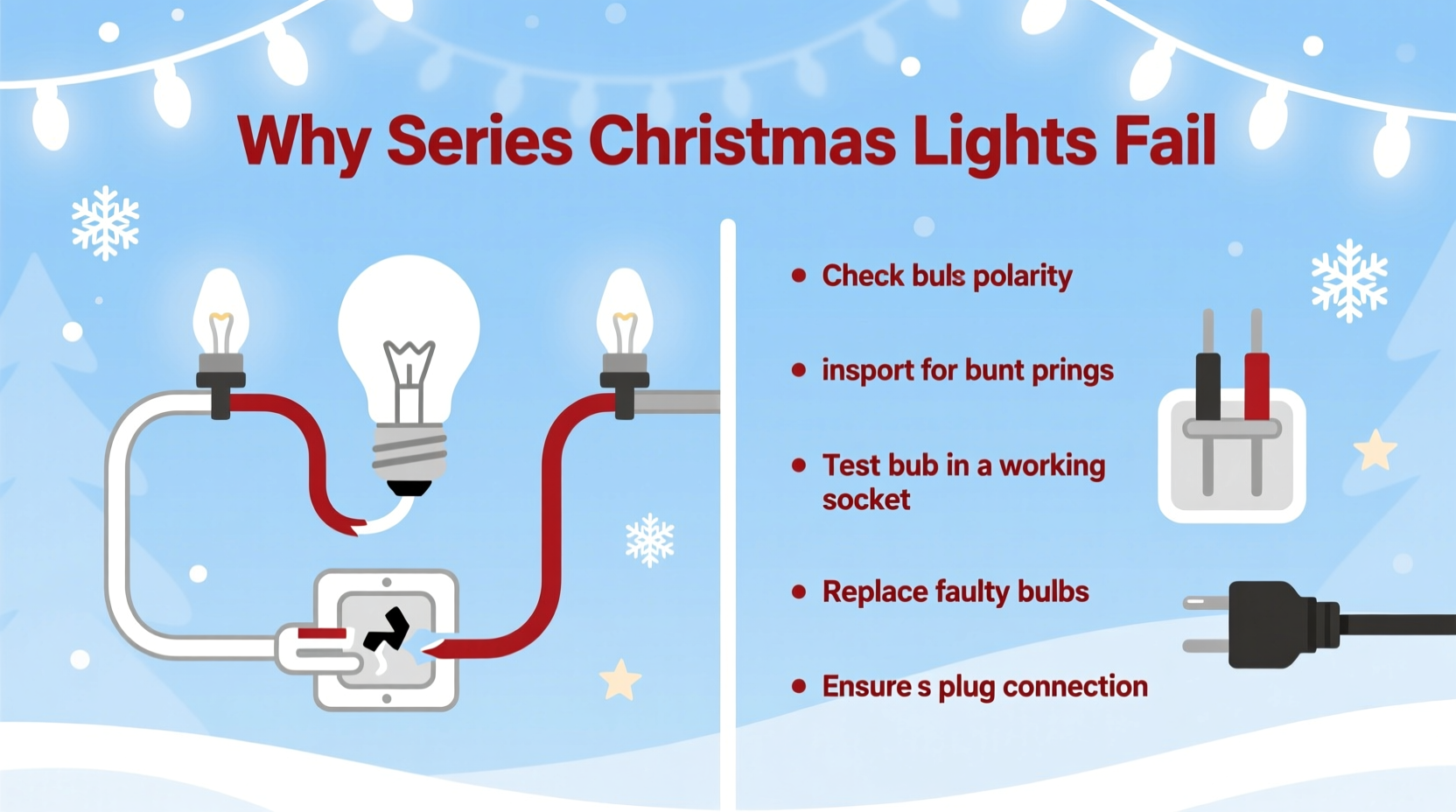 why are some christmas lights not connecting in series troubleshooting tips