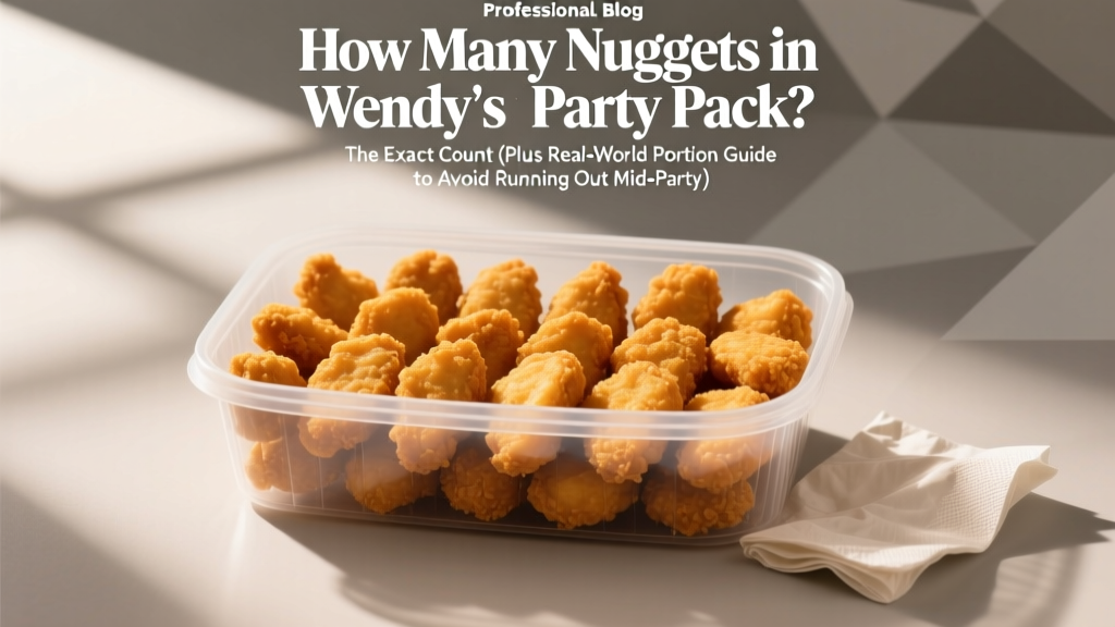 Wendy's Party Pack Nuggets: Exact Count & Portion Guide